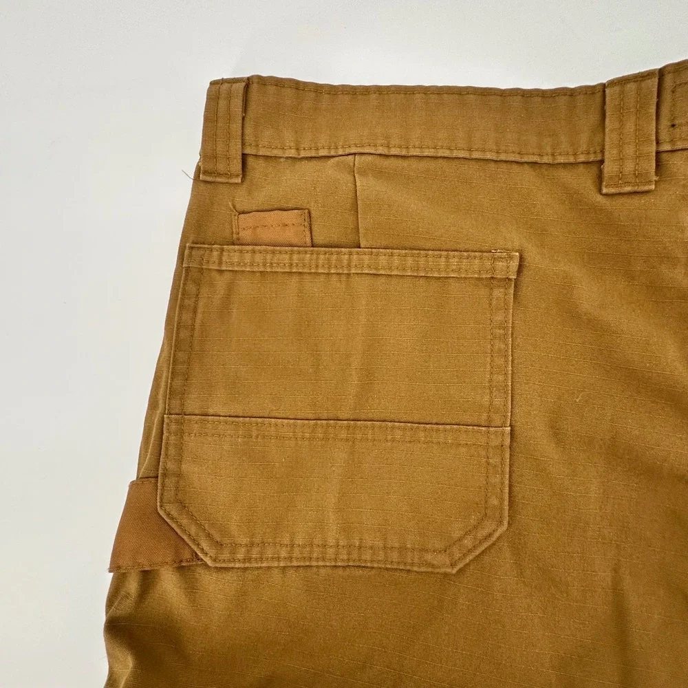 Genuine Dickies Mens Brown Ripstop Cargo Shorts Relaxed Fit Size 40 GR40ABD